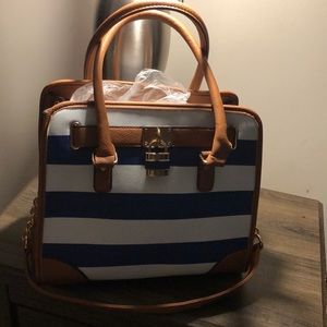 Blue & White Stripped Handbag